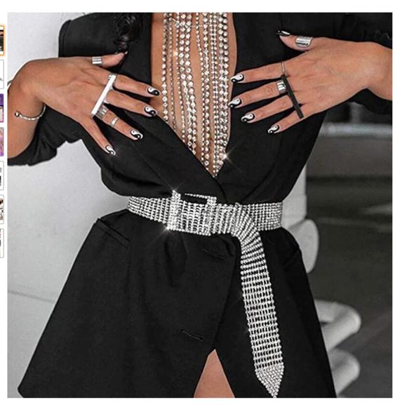 Sparkle Crystal Rhinestone Chain Belts main image 9